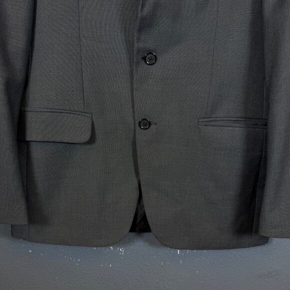 Yves Saint Lauren 48 men’s grey suit jacket 2 dots blazer Super 120’s France - Picture 3 of 14